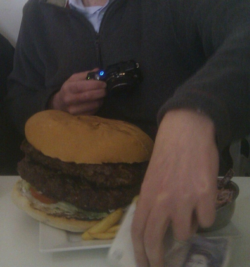 Huge double burger